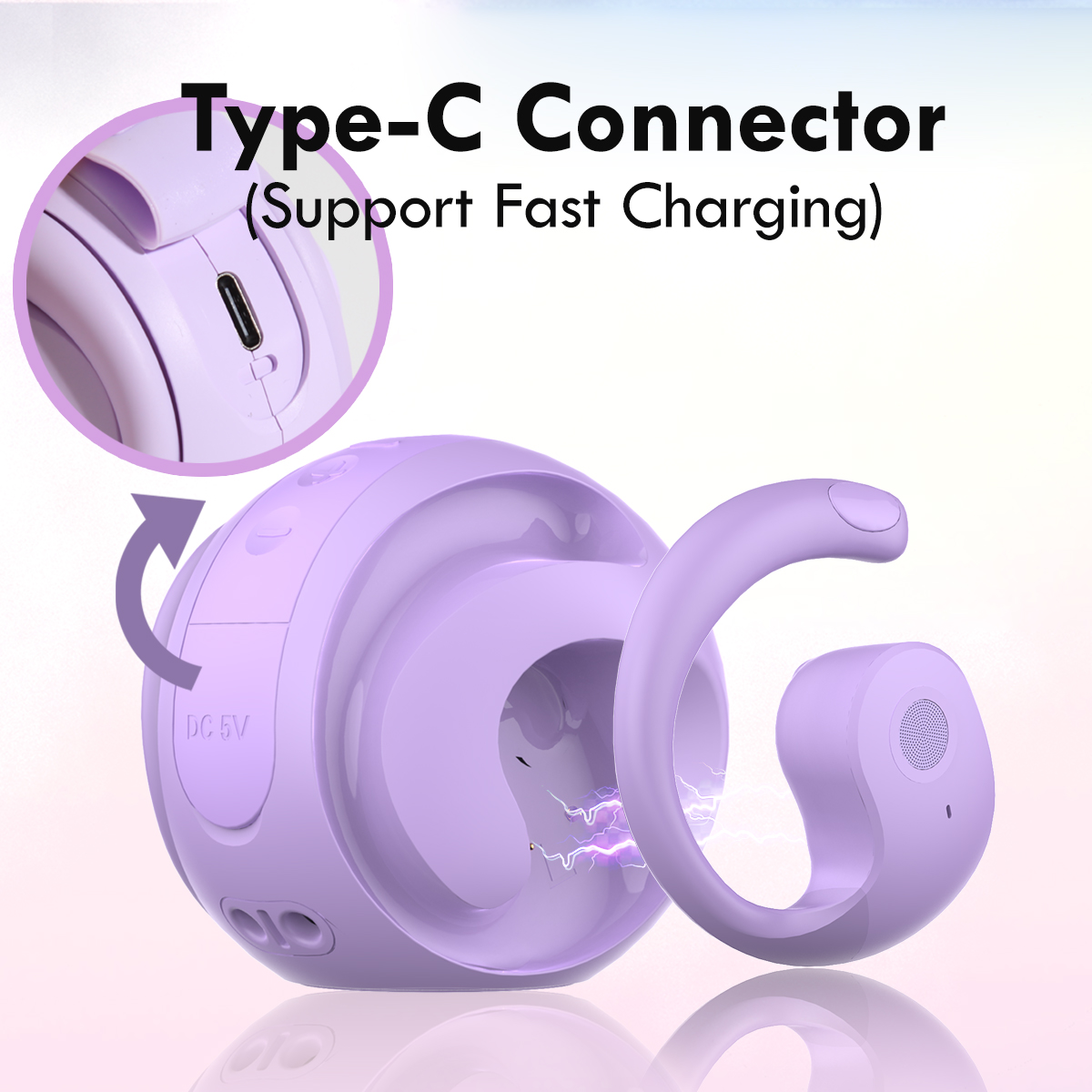 OEM 1PC Speaker and Headphone 2 in 1 Ball Shape Ear-hook Wireless Earphones (11)