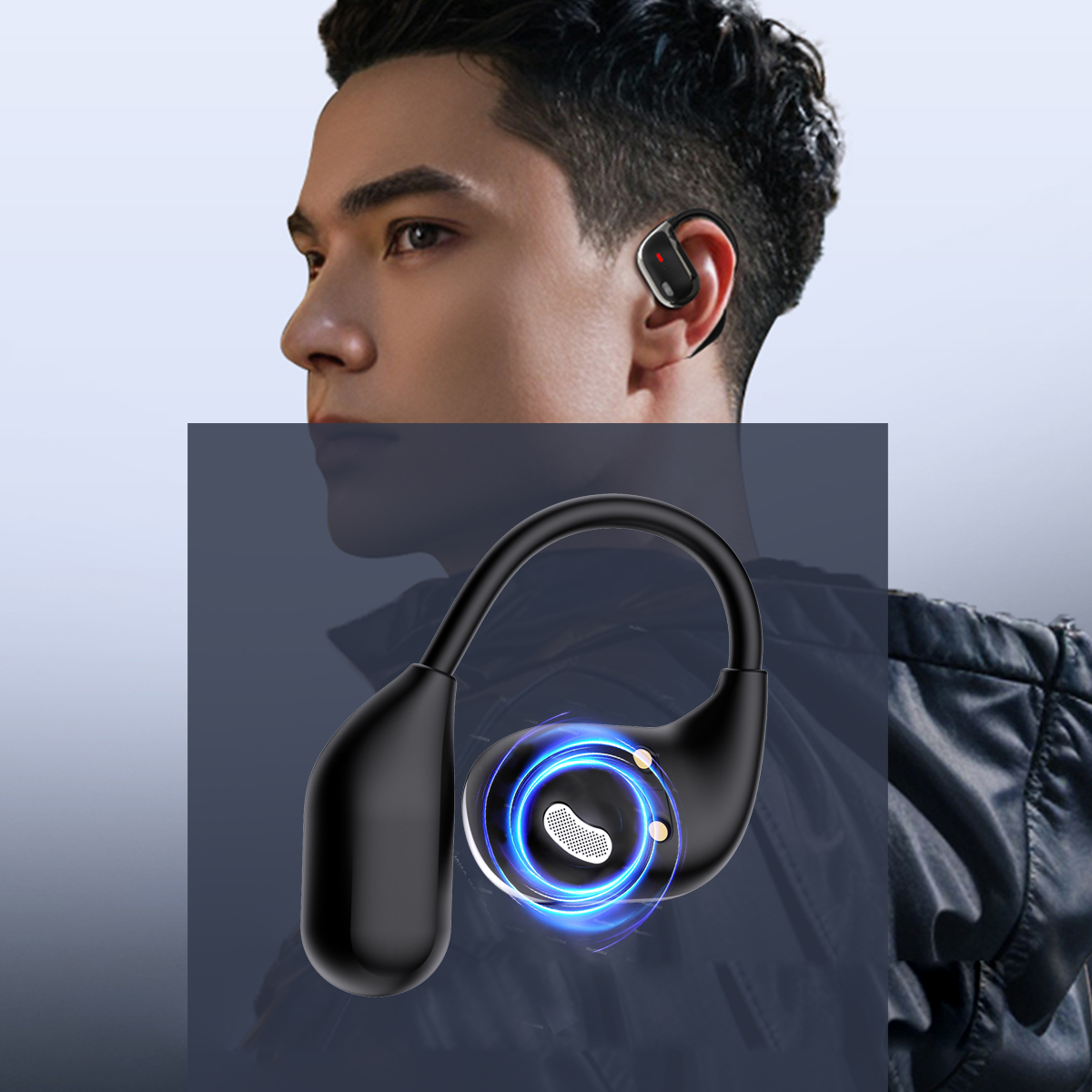 Customized LOGO Sport Adjustable Ear-hook Wireless Earbuds (3)