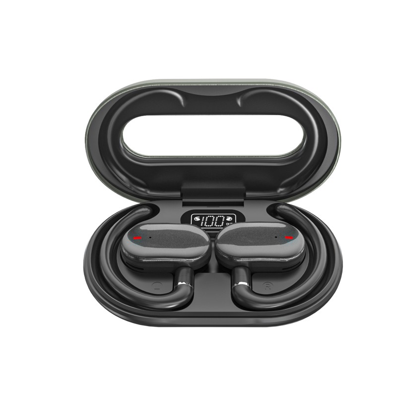 OEM Sport Adjustable Ear-Hook Wireless Earbuds with Metallic Finish (5)