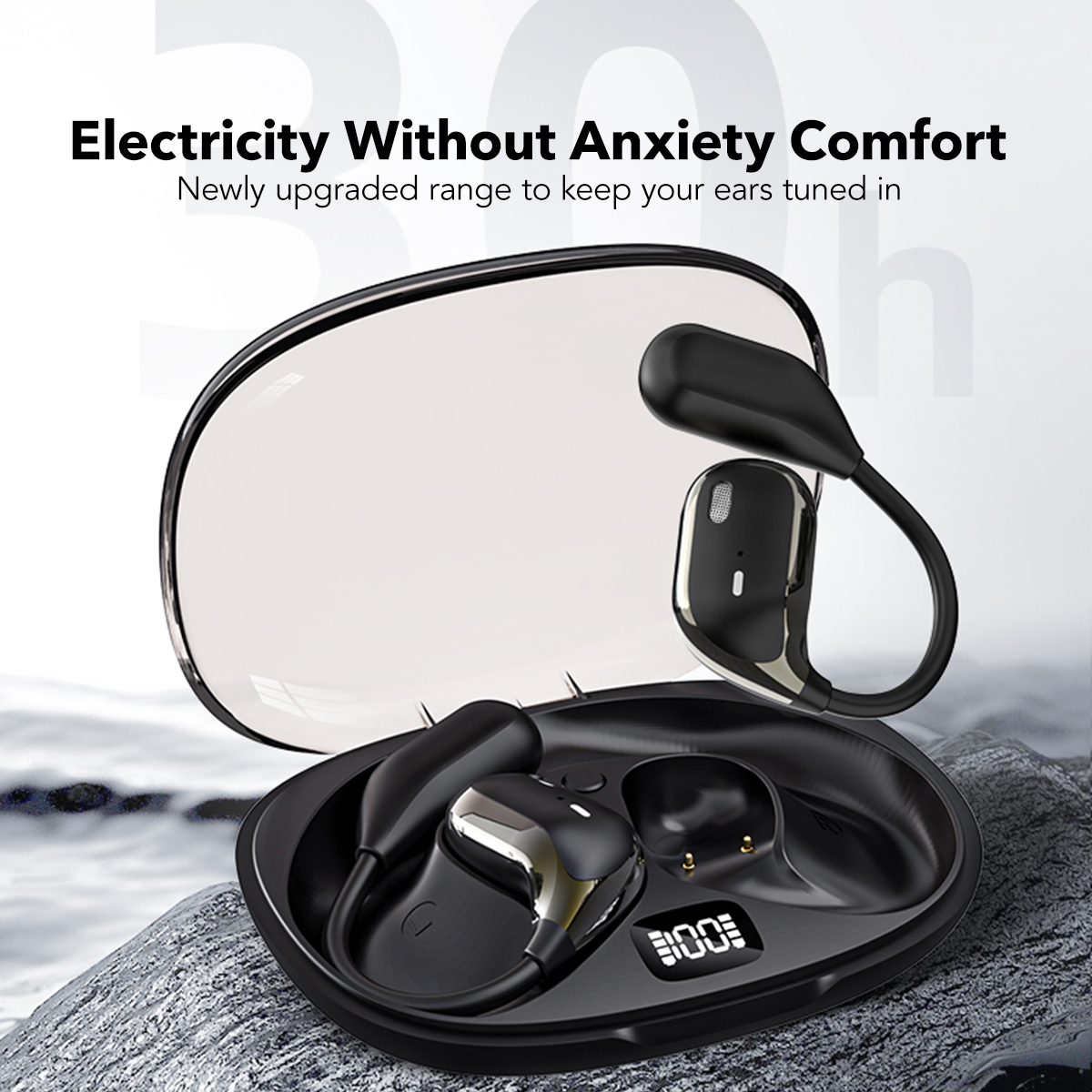 Customized LOGO Sport Adjustable Ear-hook Wireless Earbuds (2)