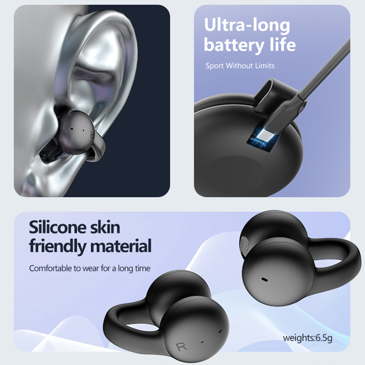OEM Hi-Res Audio Ultra Light Sports Earbuds Wireless With Mic (7)