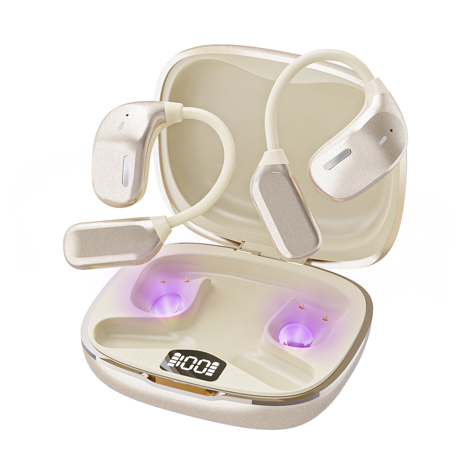 JM20 OWS Bluetooth 5.4 Wireless Earbuds with UV Sterilization 30H Playback Custom Branding