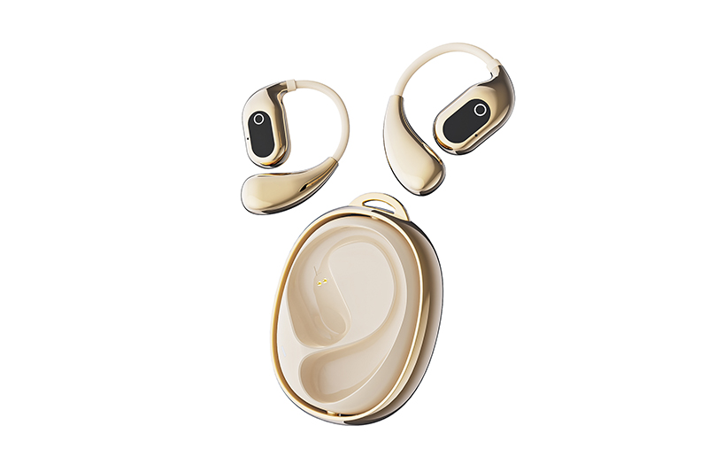 360°Rotating Charging Case Wireless Earbuds with Soft Silicone Ear Hooks (2)1