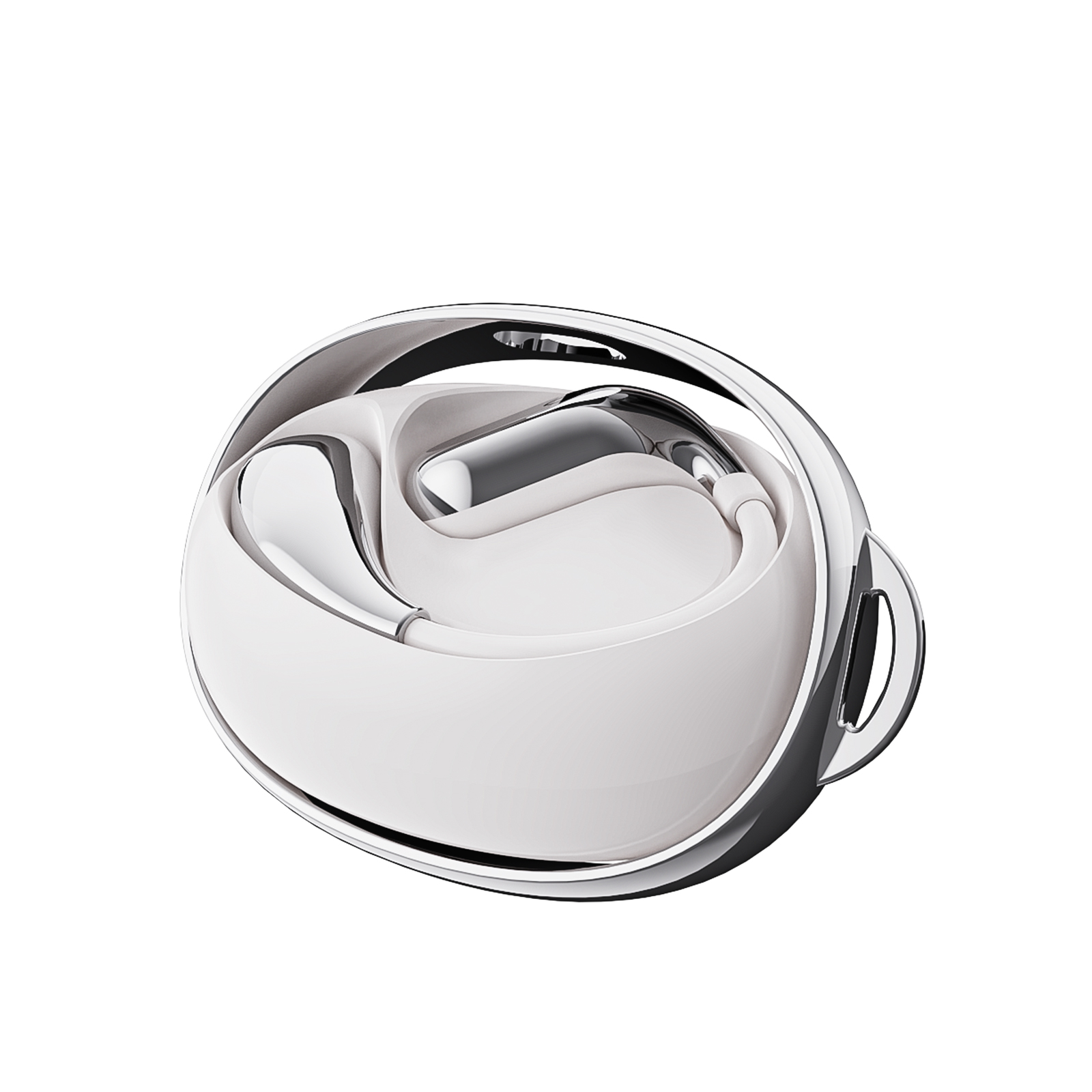 360°Rotating Charging Case Wireless Earbuds with Soft Silicone Ear Hooks