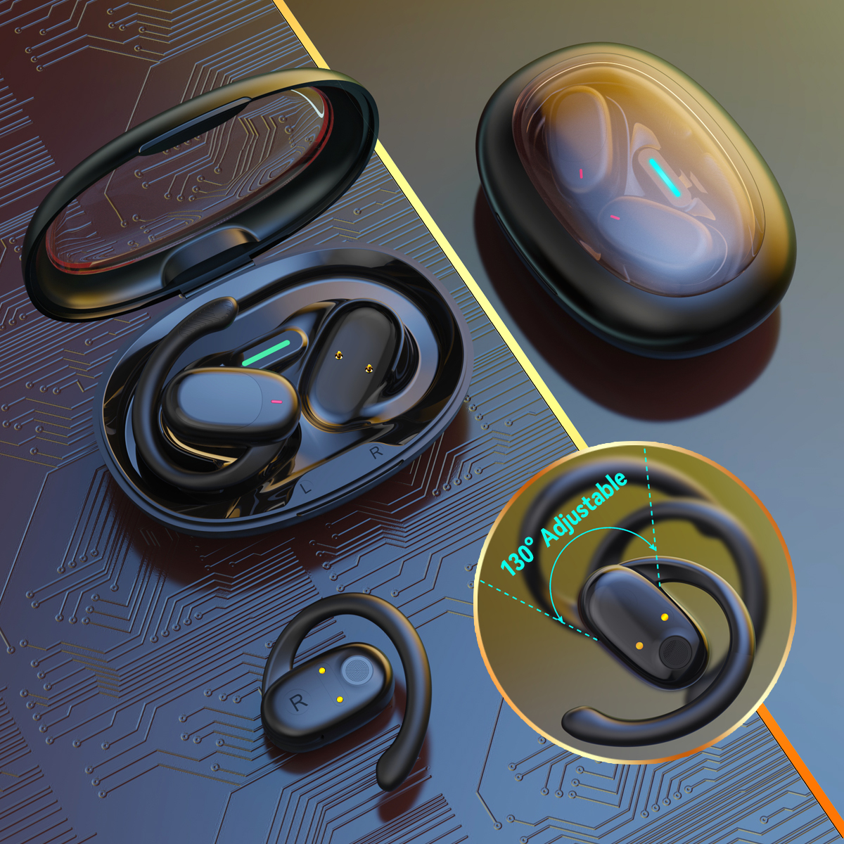15hrs Playtime Wireless Sports Earbuds with Mic OEM (6)