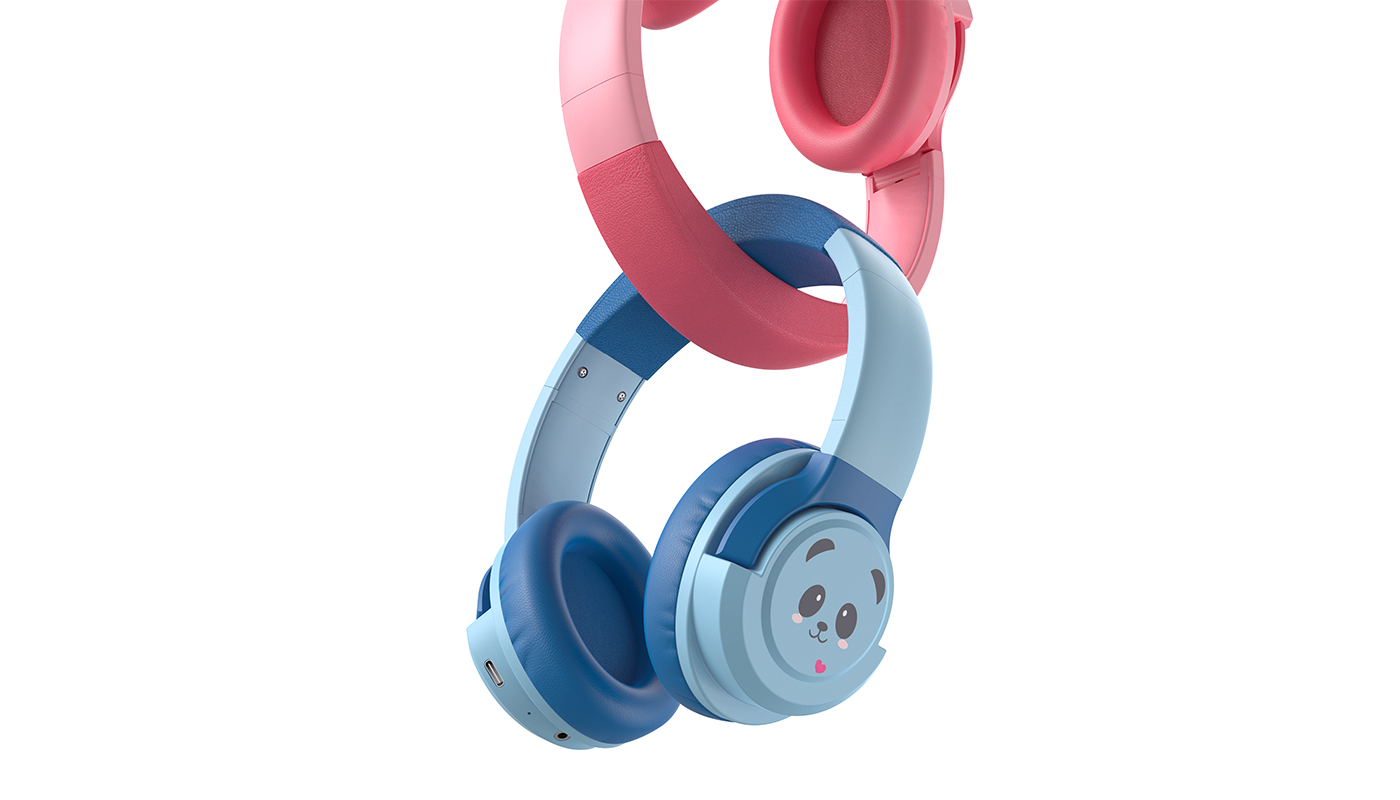 OEM BL35 Touch button Wireless Over-Ear kids headphone (1)