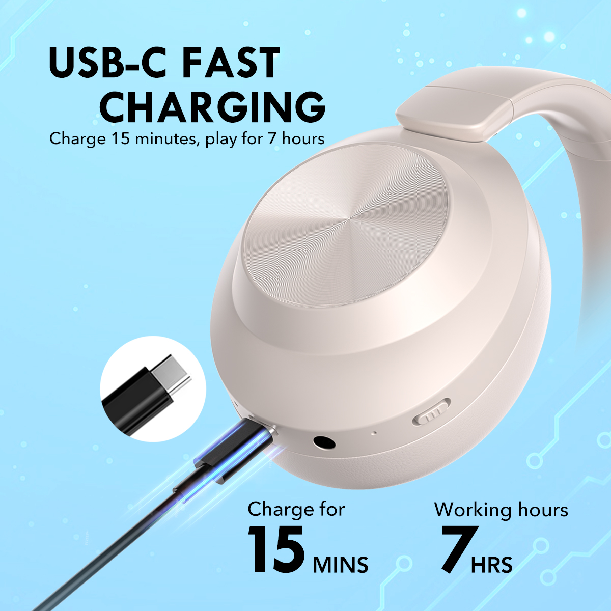 Customized LOGO Wireless Over-Ear Headphone with Cushion Design (4)