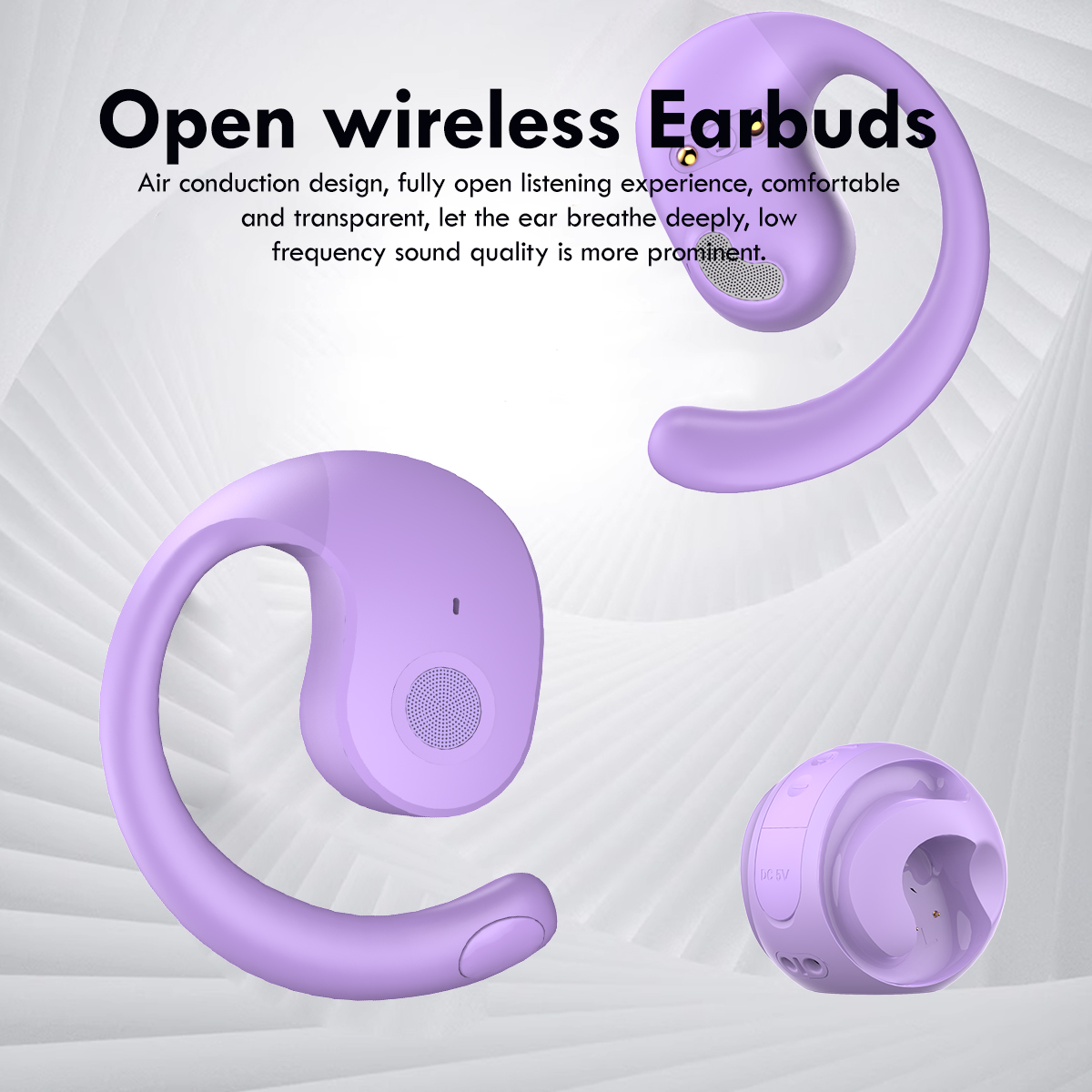 OEM 1PC Speaker and Headphone 2 in 1 Ball Shape Ear-hook Wireless Earphones (9)