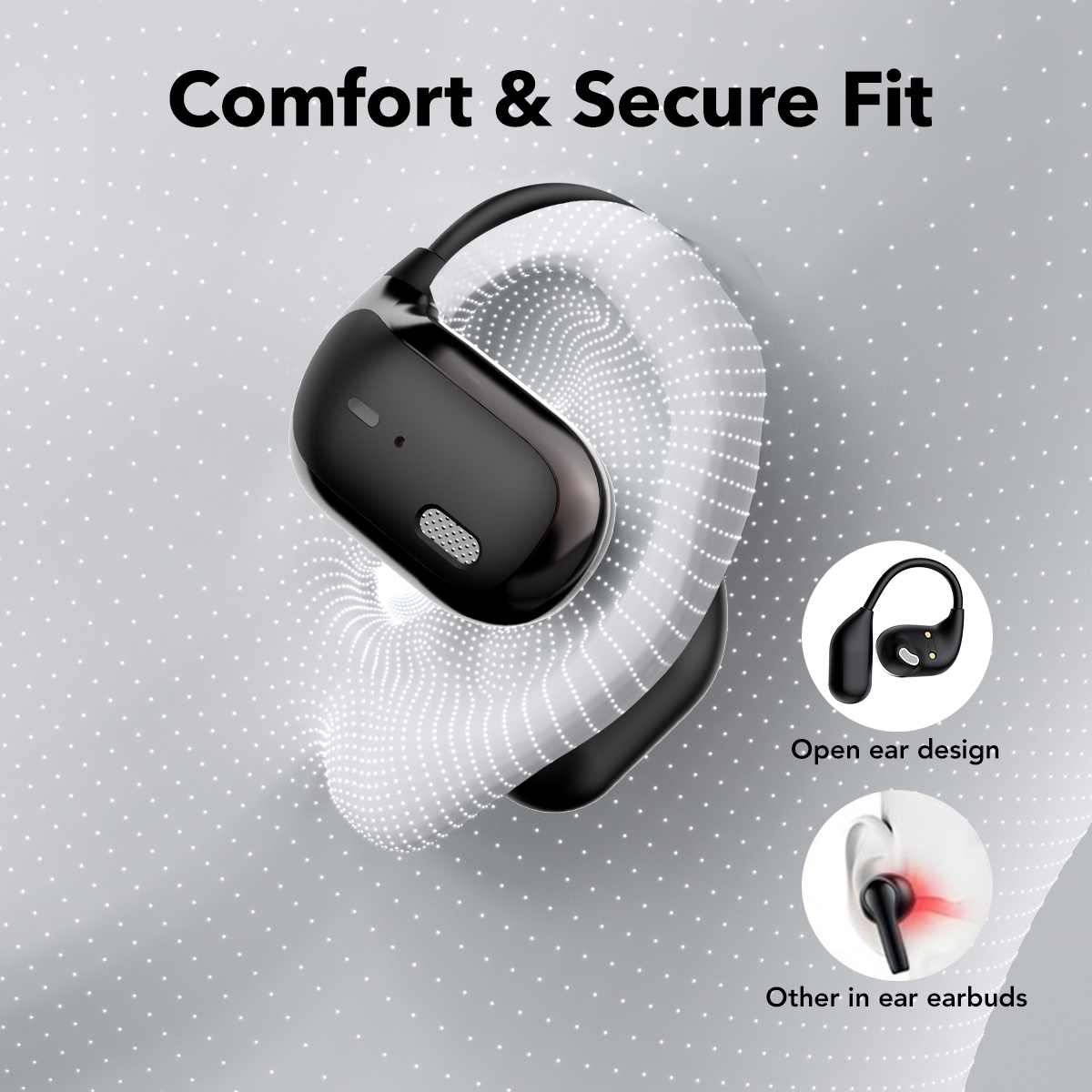 Customized LOGO Sport Adjustable Ear-hook Wireless Earbuds (8)