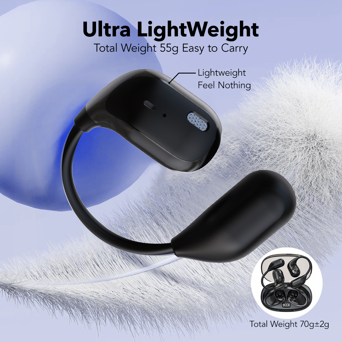 Customized LOGO Sport Adjustable Ear-hook Wireless Earbuds (6)