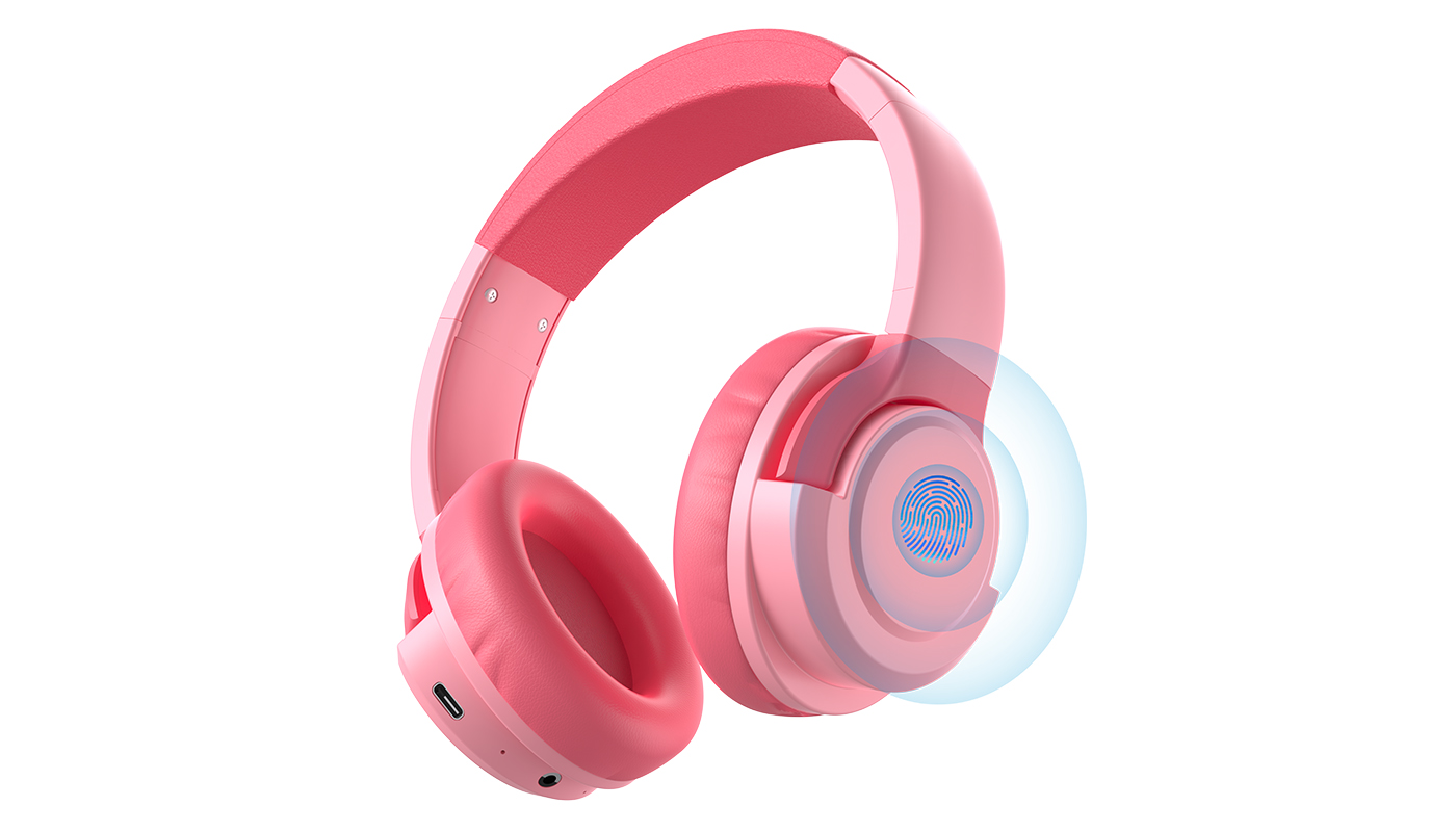 OEM BL35 Touch button Wireless Over-Ear kids headphonea (2)