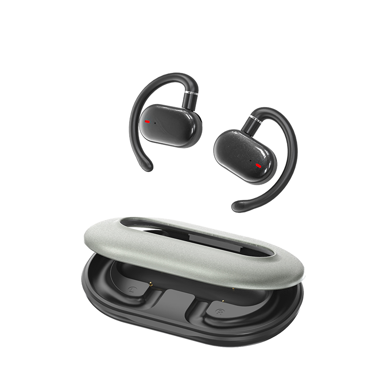 OEM Sport Adjustable Ear-Hook Wireless Earbuds with Metallic Finish