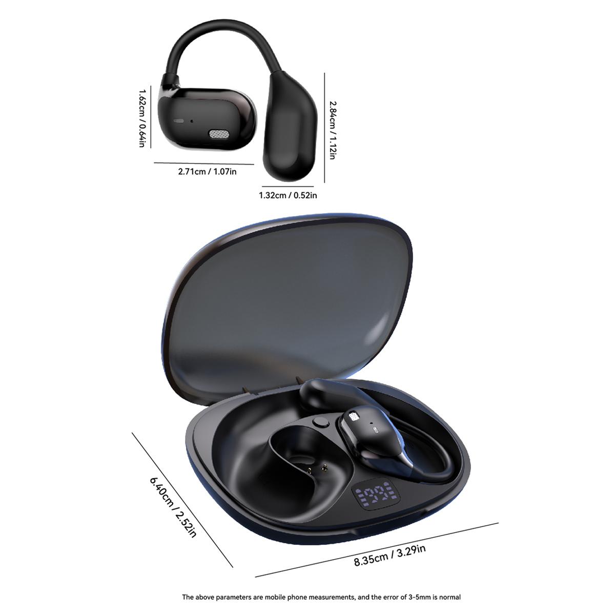 Customized LOGO Sport Adjustable Ear-hook Wireless Earbuds (12)